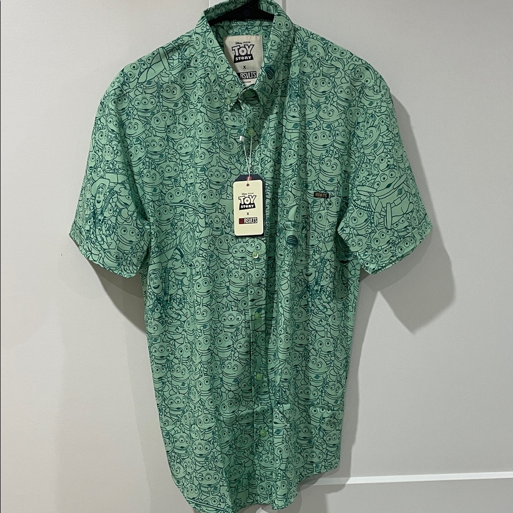 RSVLTS Green Toy Story Aliens Men's Shirt